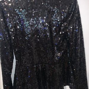 NWOT Venus peplum sequin top
